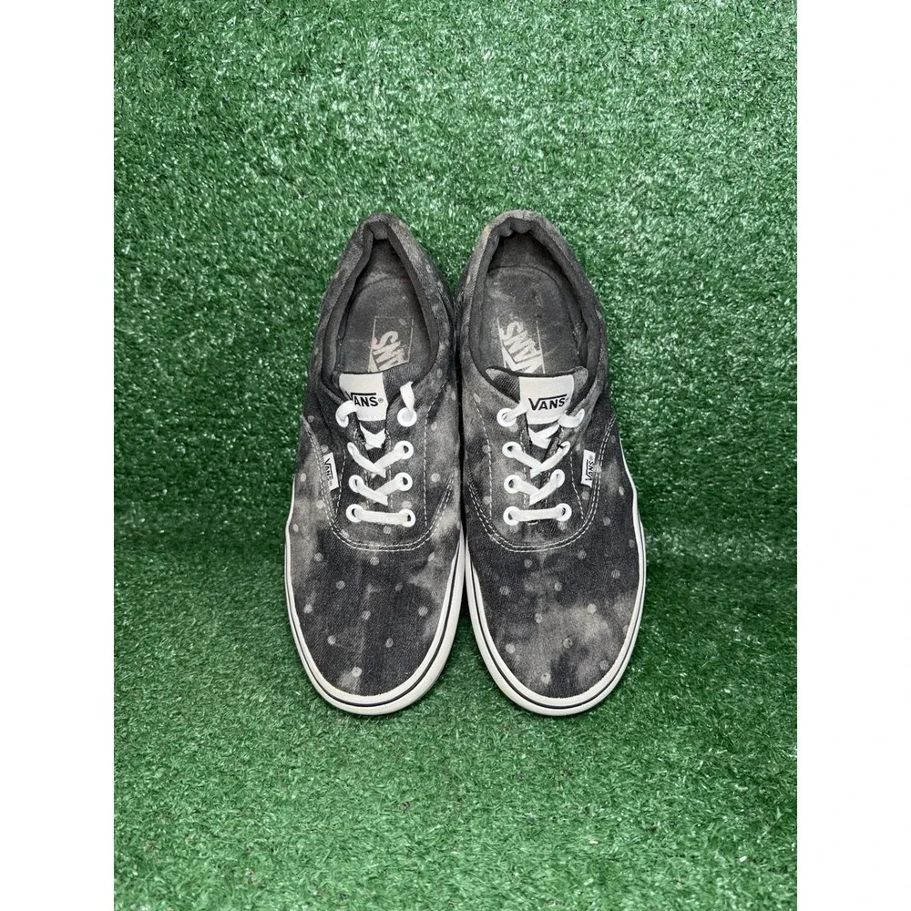 Vans Old Skool Stackform Womens Size 9 Grey Denim Dotted Platform Shoes Sneakers
